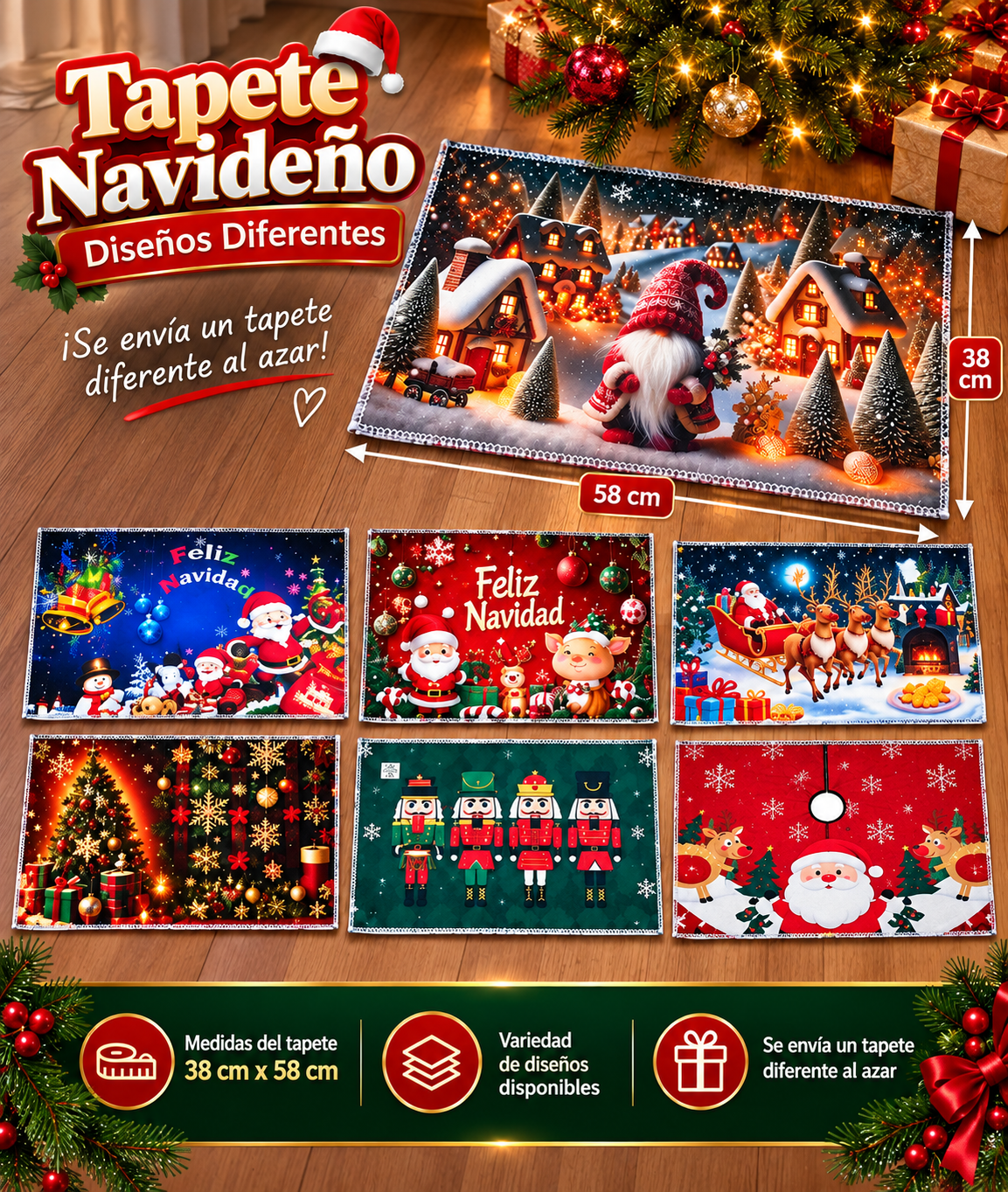 BrillaNavidad – Luces Estrella Cascada + ¡Tapete Navideño GRATIS! 🎁